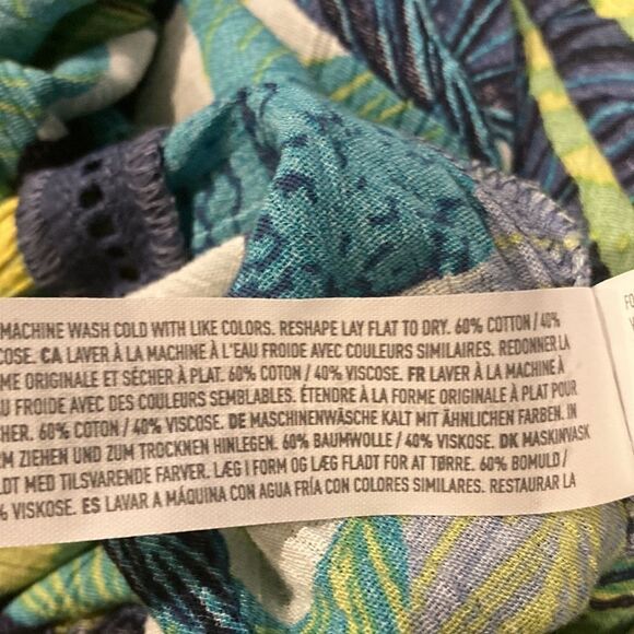 Aerie Halter Beach Maxi Sundress Marbled Blue - Picture 9 of 11